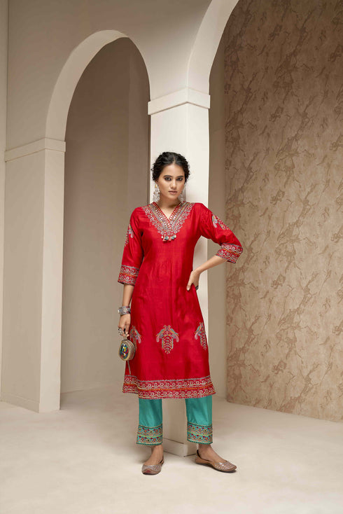 Long Kurta with Pants