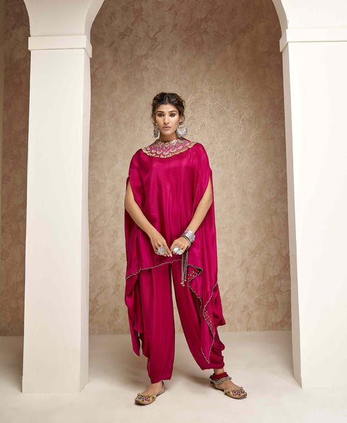 Triangular Cape with Dhoti Pants