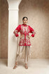 Embroidered Long Shirt with Dhoti Pants