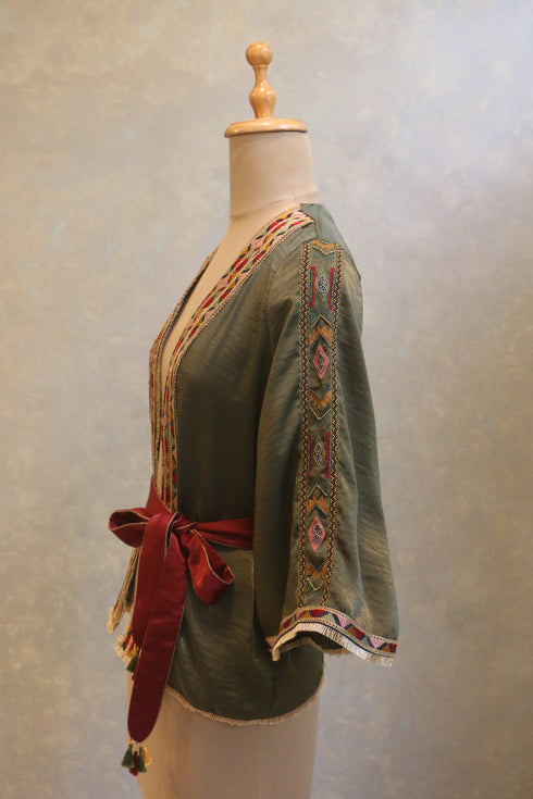 Jacket With Embroidery Sleeves