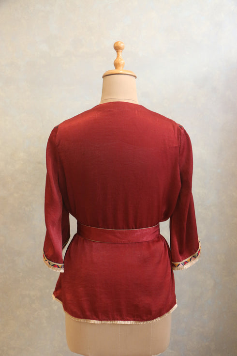 Jacket With Embroidery Sleeves