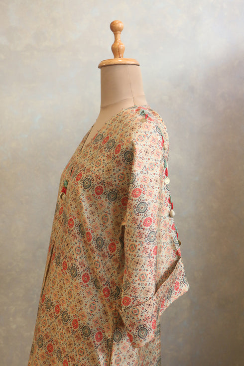 Lightly Embellished Neck Tunic