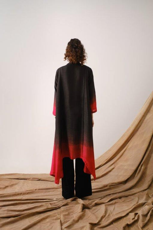 Black Bandhni Cowl Neck Tunic