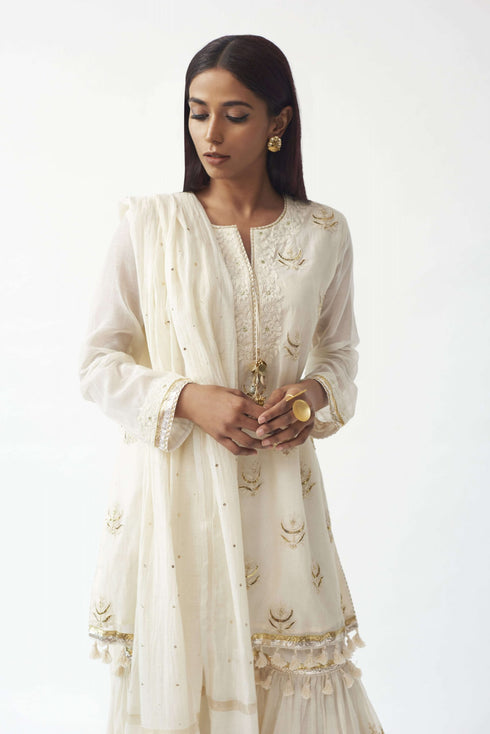 Chanderi Kurti With Sharara