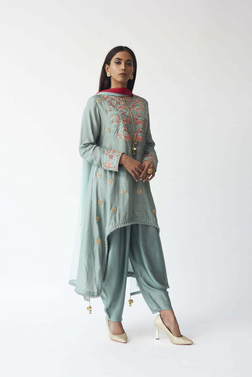 High-Low Kurti With Dhoti