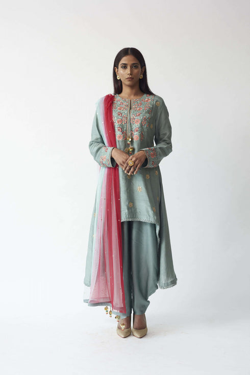 High-Low Kurti With Dhoti