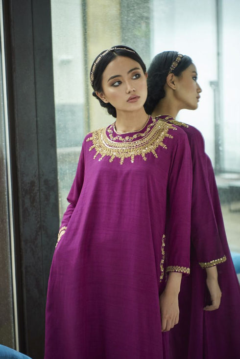 Embroidered Kurta With Palazzo