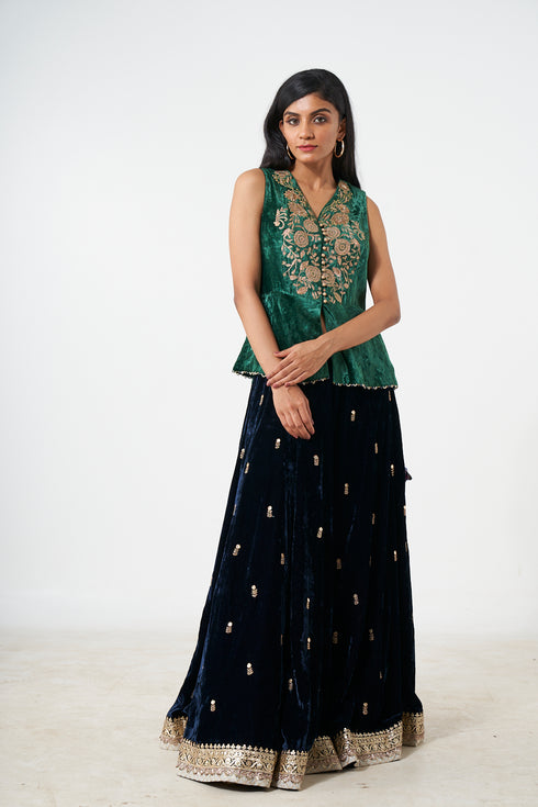 Ghaghara With Peplum Top