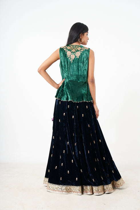 Ghaghara With Peplum Top