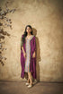 Wine Bandhani Kaftan