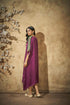 Wine Bandhani Kaftan