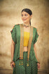 Olive Green Bandhani Cape