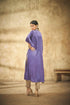 Purple Bandhani Tunic With Collar