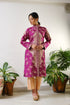 Purple embroidered jacket & jaal embroidery allover with ari motif
