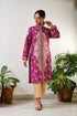 Purple embroidered jacket & jaal embroidery allover with ari motif