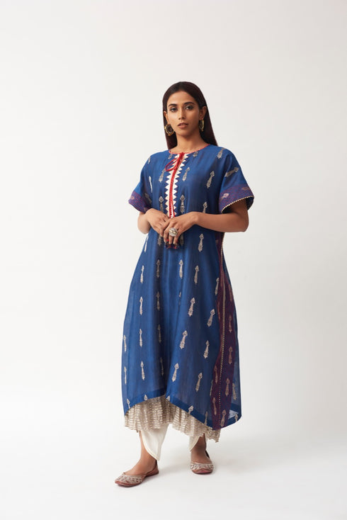 Layered Tunic With Dhoti