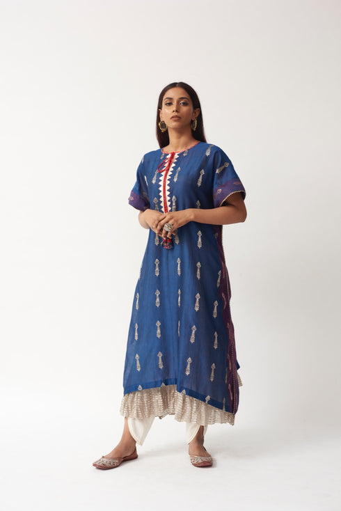 Layered Tunic With Dhoti