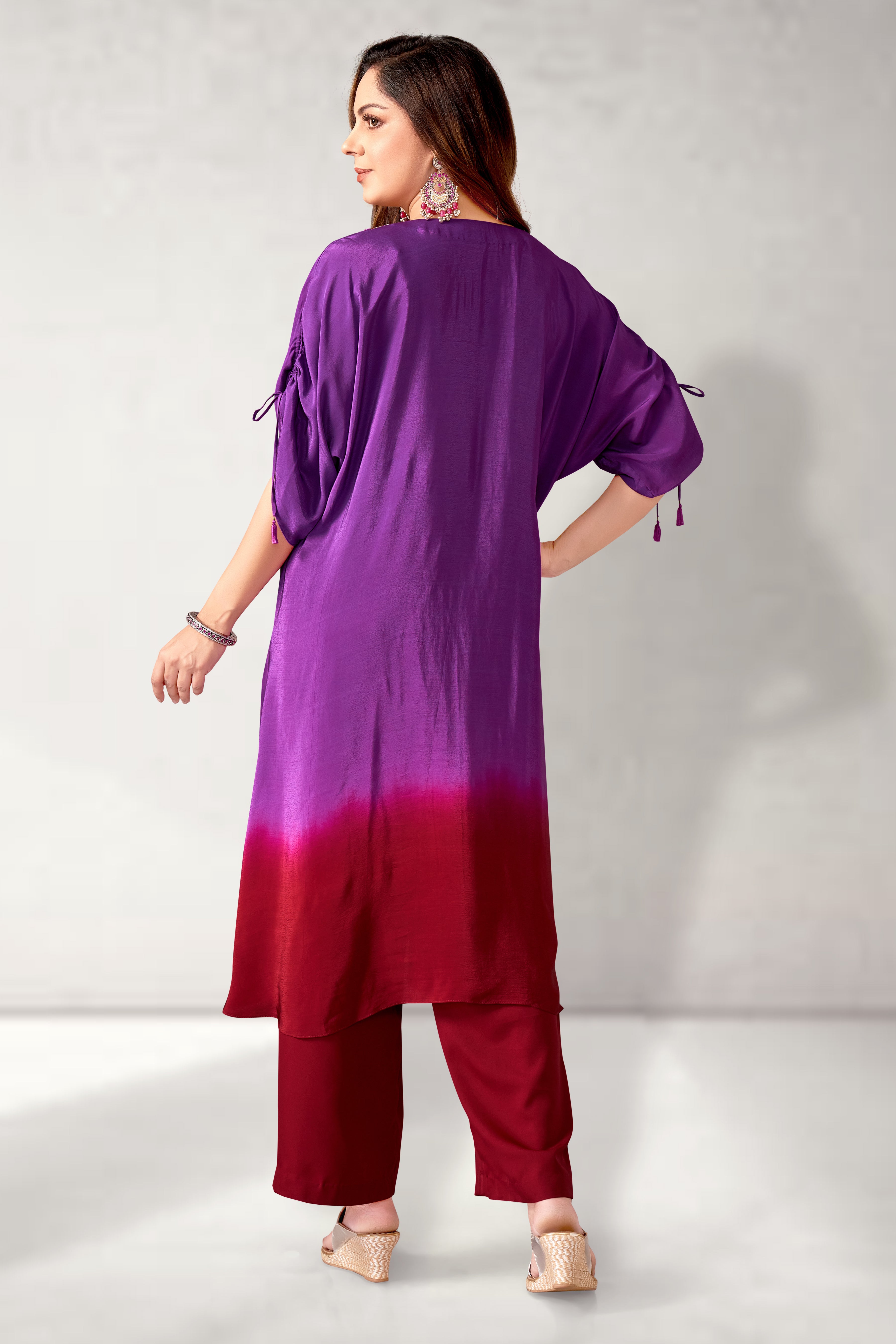 Kaftan set with straight pants