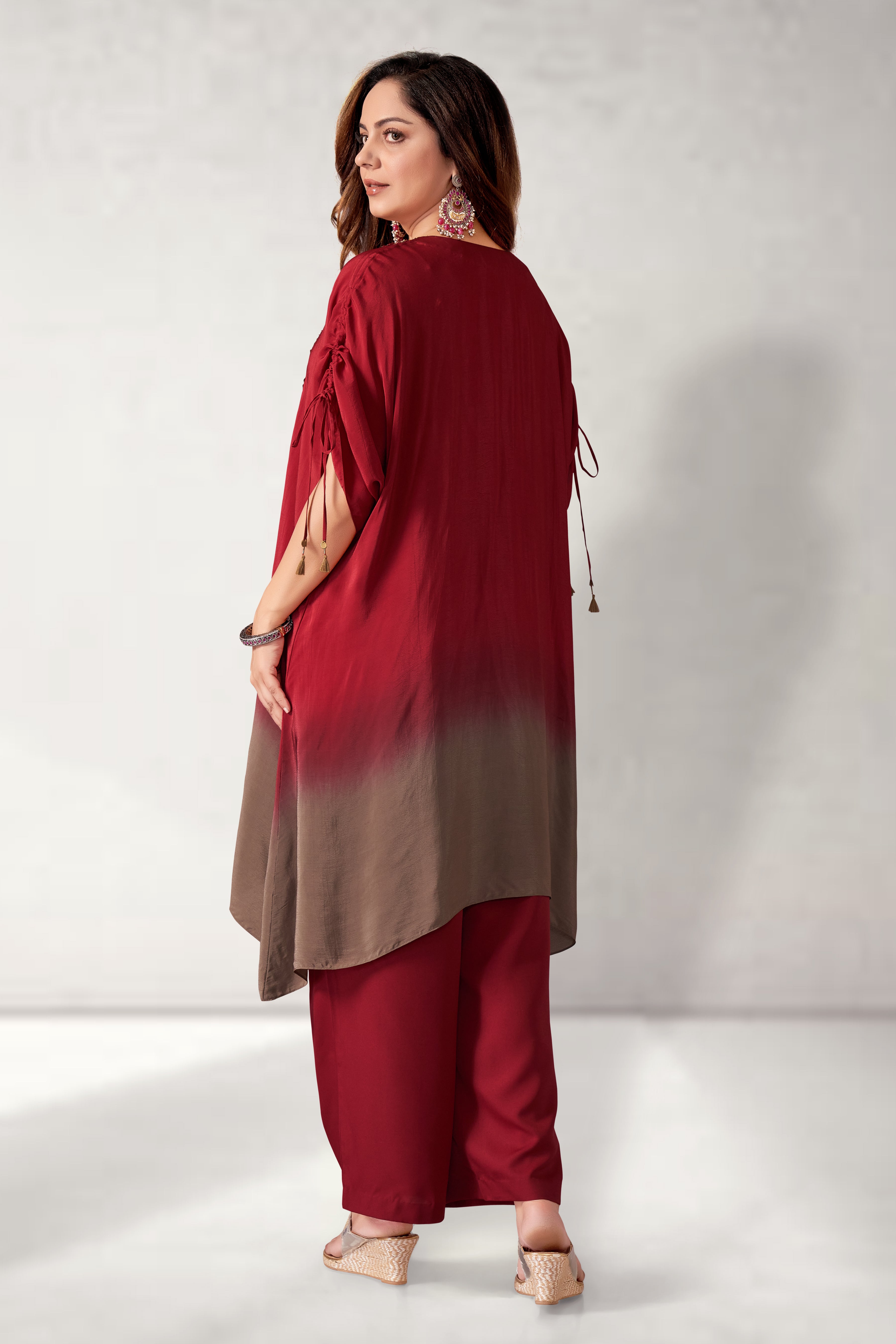 Kaftan set with straight pants