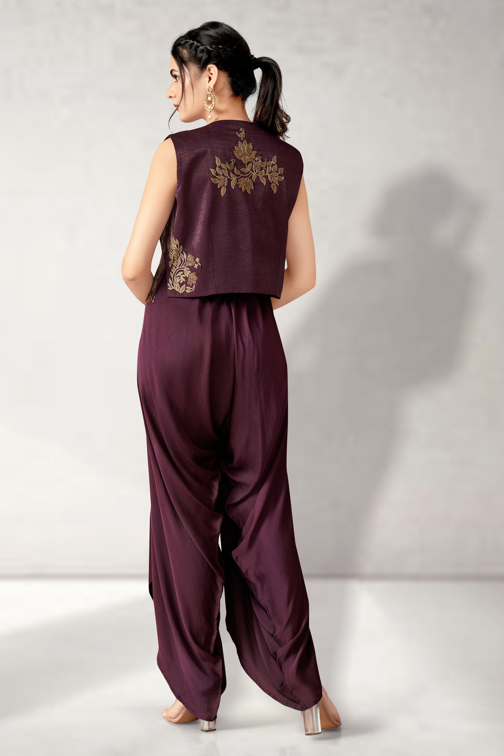 Short jacket with jumpsuit