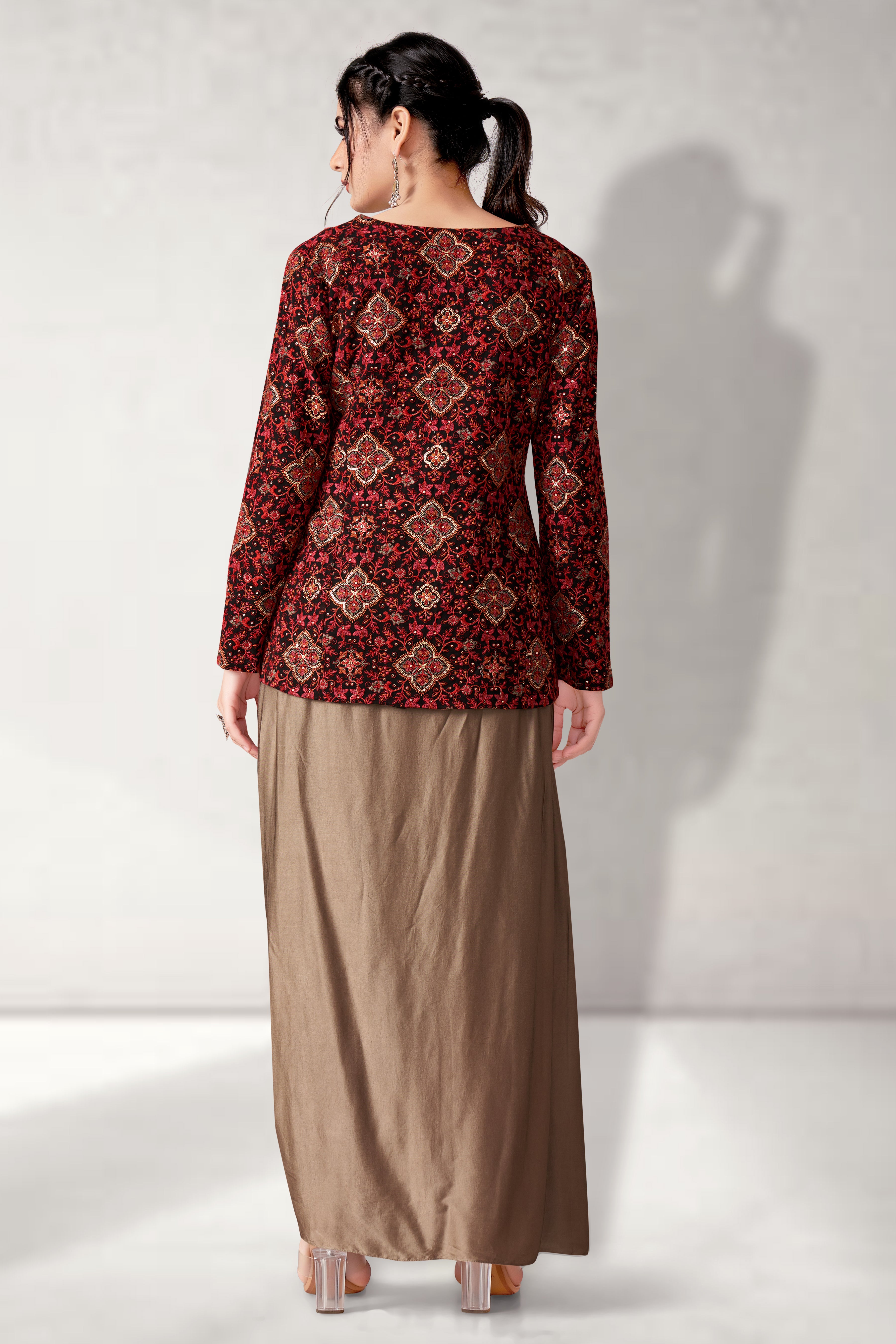 Bazer with Bustier and Drape Skirt