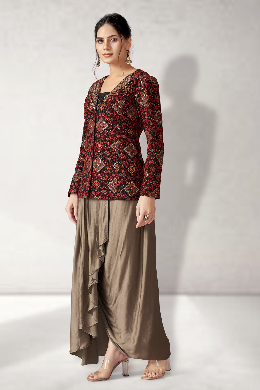 Bazer with Bustier and Drape Skirt