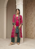 Knee Length Inner Top with Pants and Leheriya Cape
