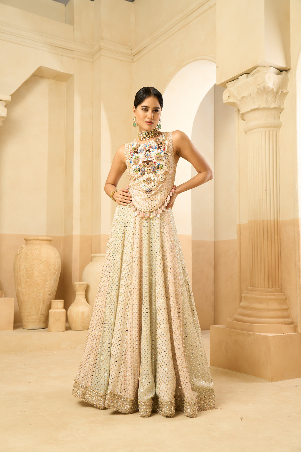 Mirror work corset