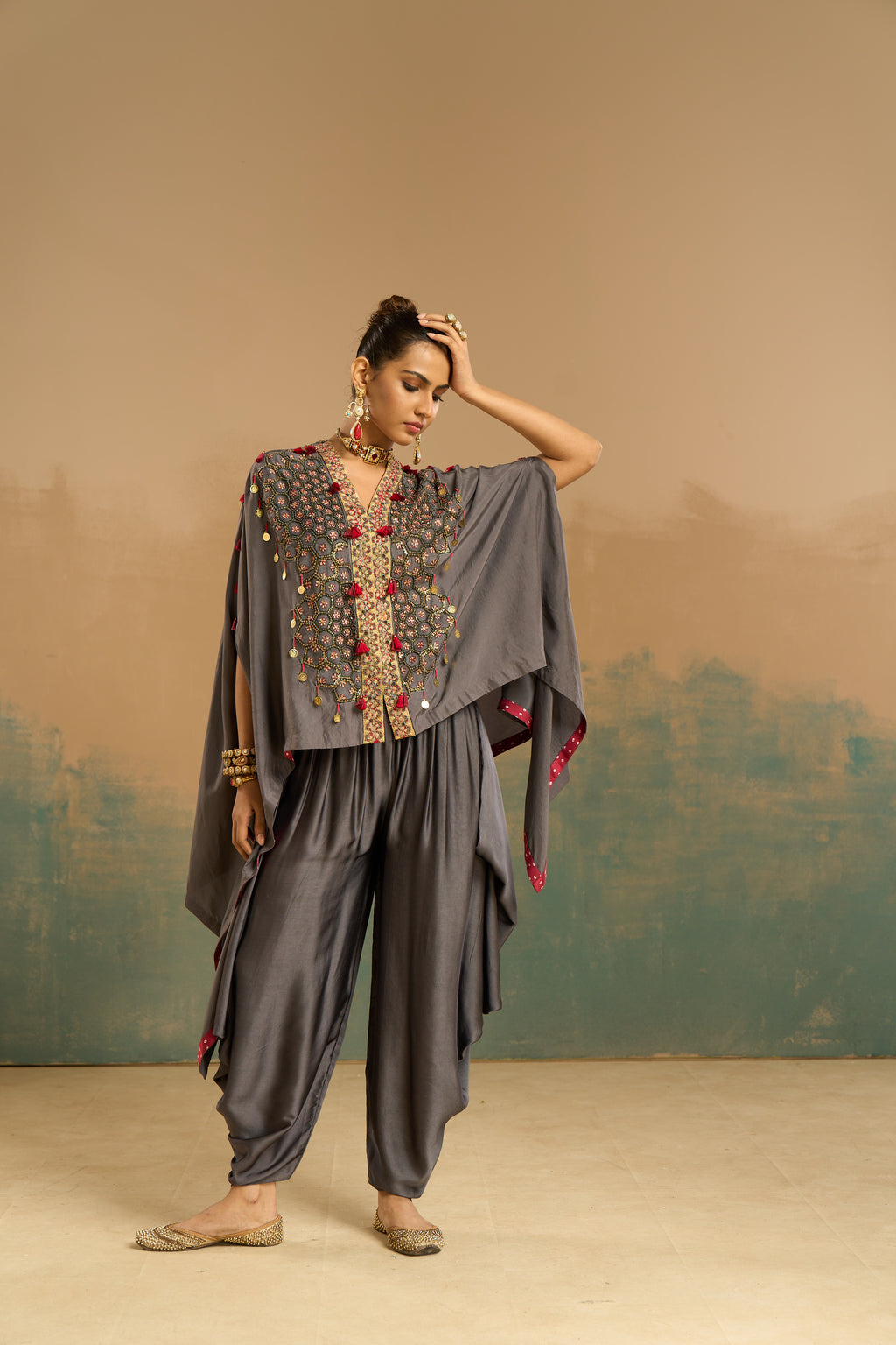 Cape with dhoti