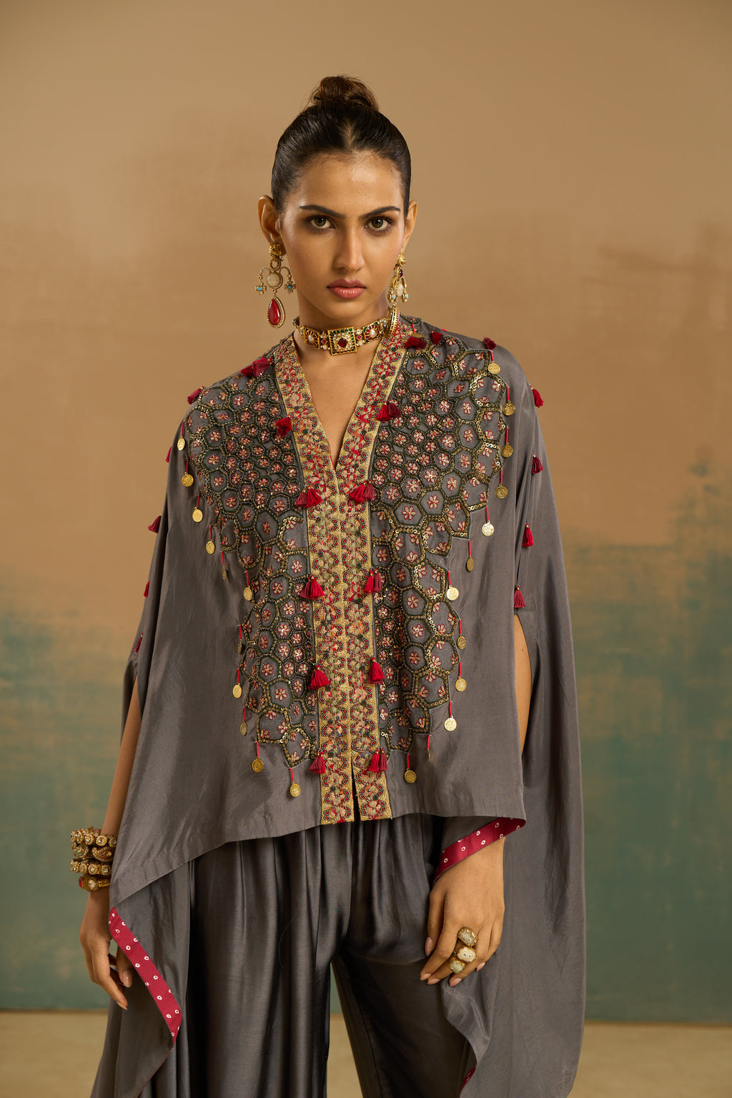 Cape with dhoti