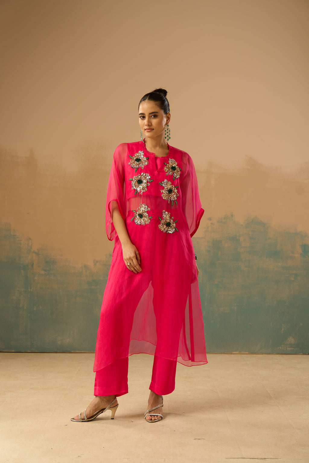 Organza jacket with pants