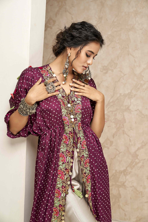 Cape with Dhoti Pants