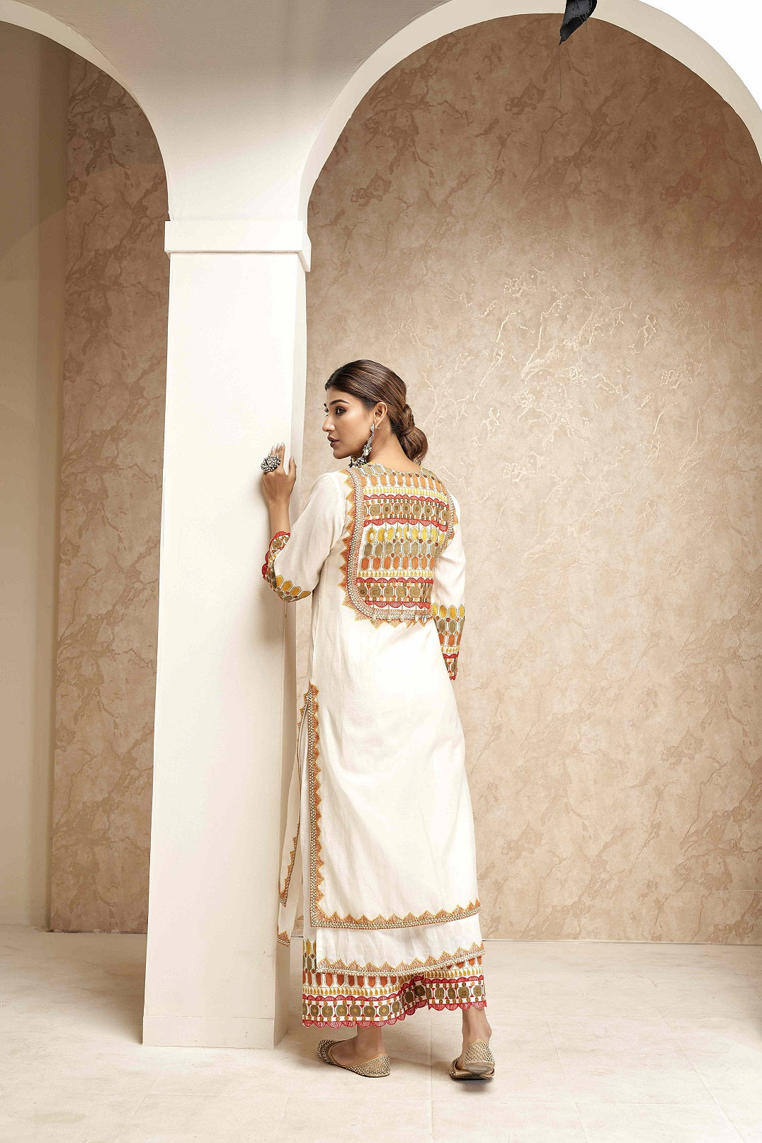 Chanderi Kurta with Cotton Pajama, Inner, and Dupatta