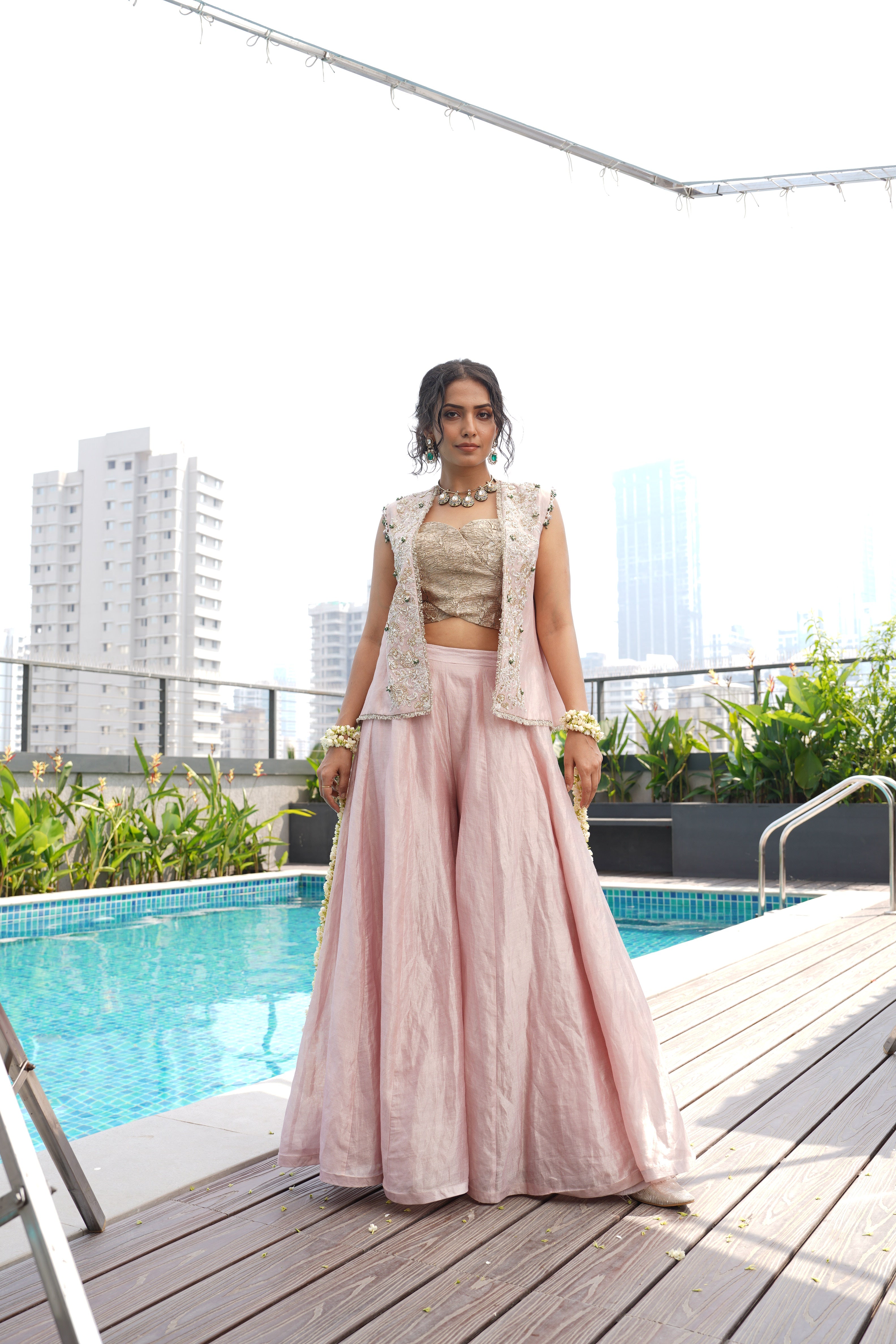 Jacket with Sharara