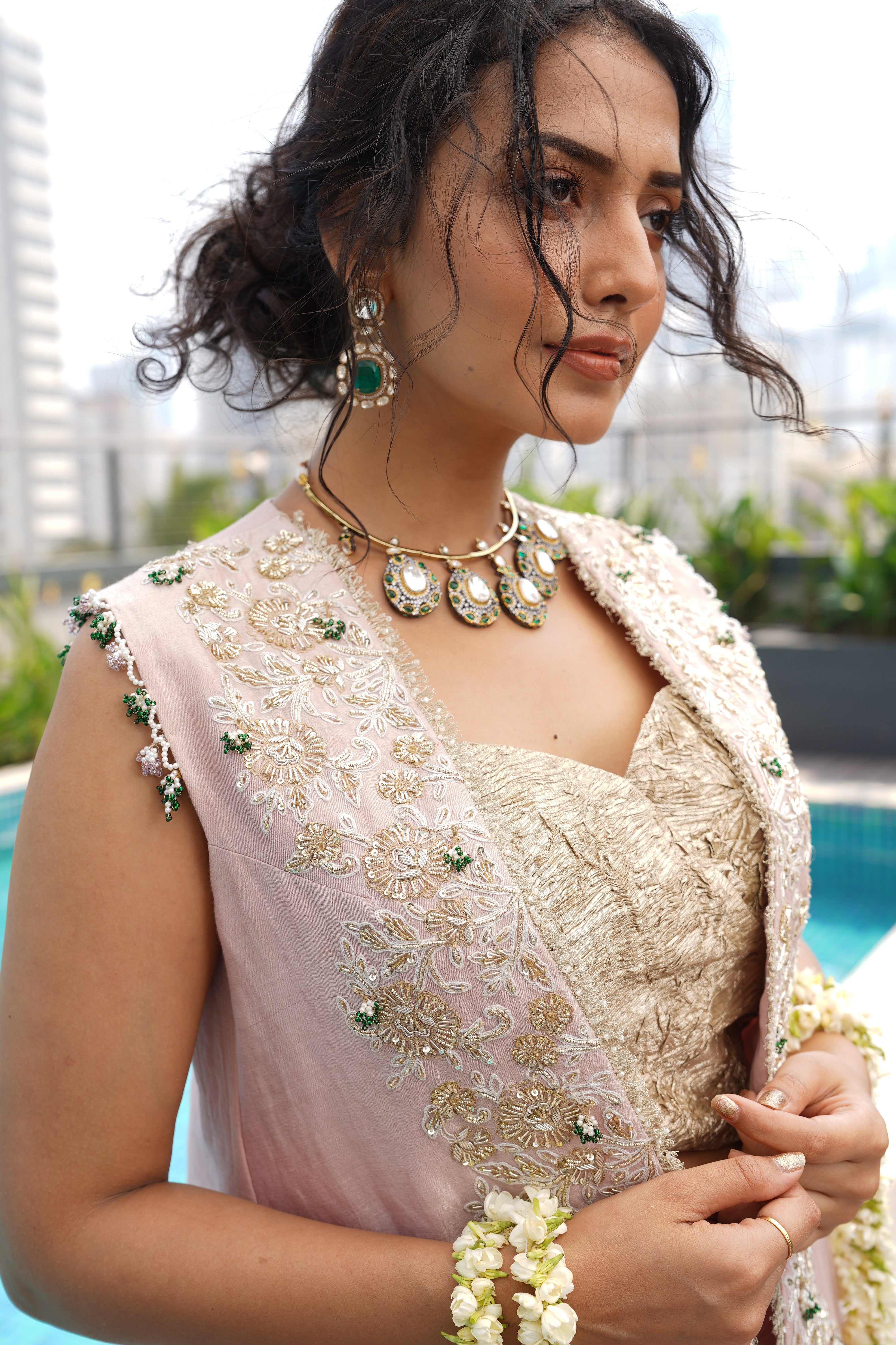 Jacket with Sharara