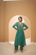 Chanderi jacket set