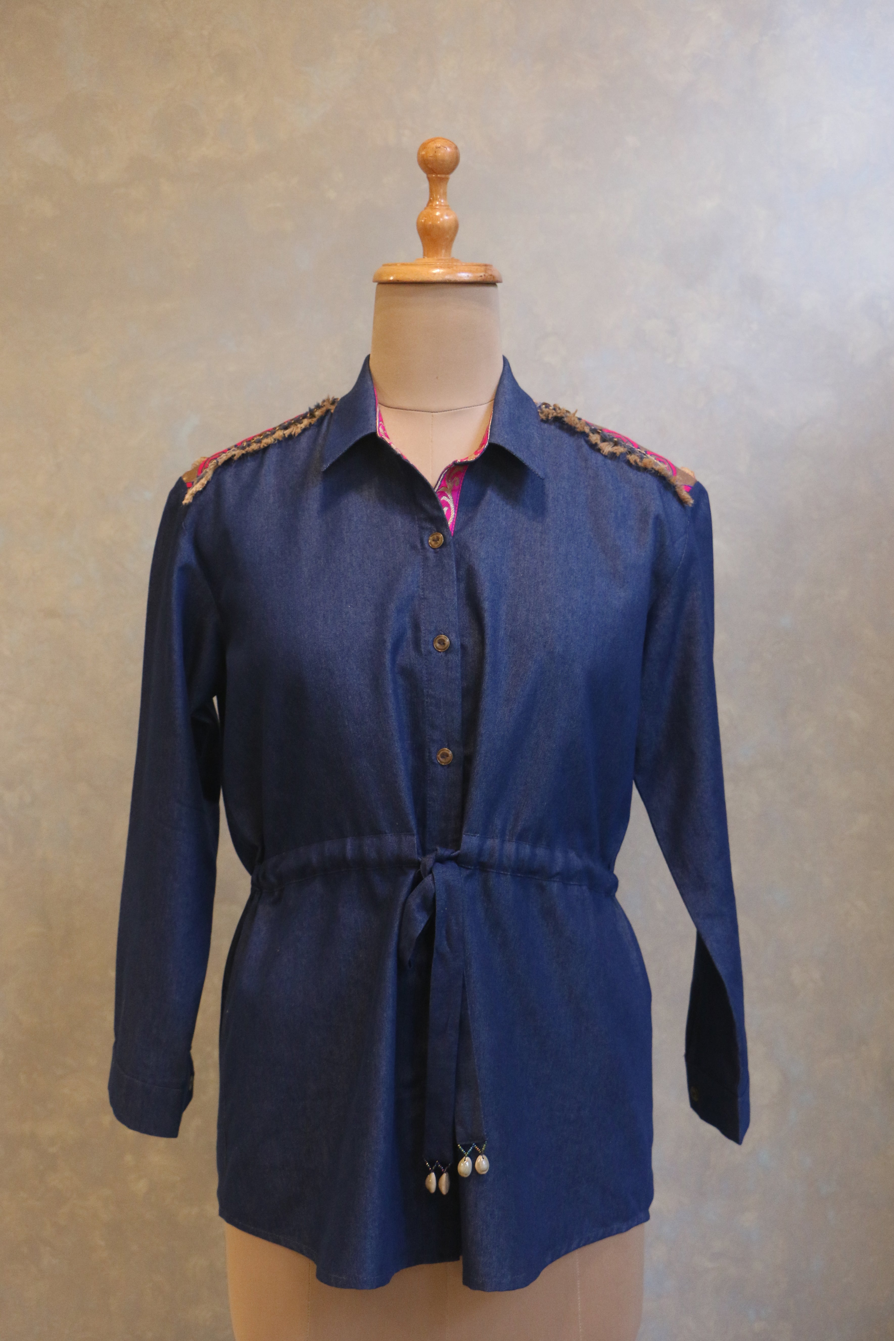 Shirt With Tie-Up In Front
