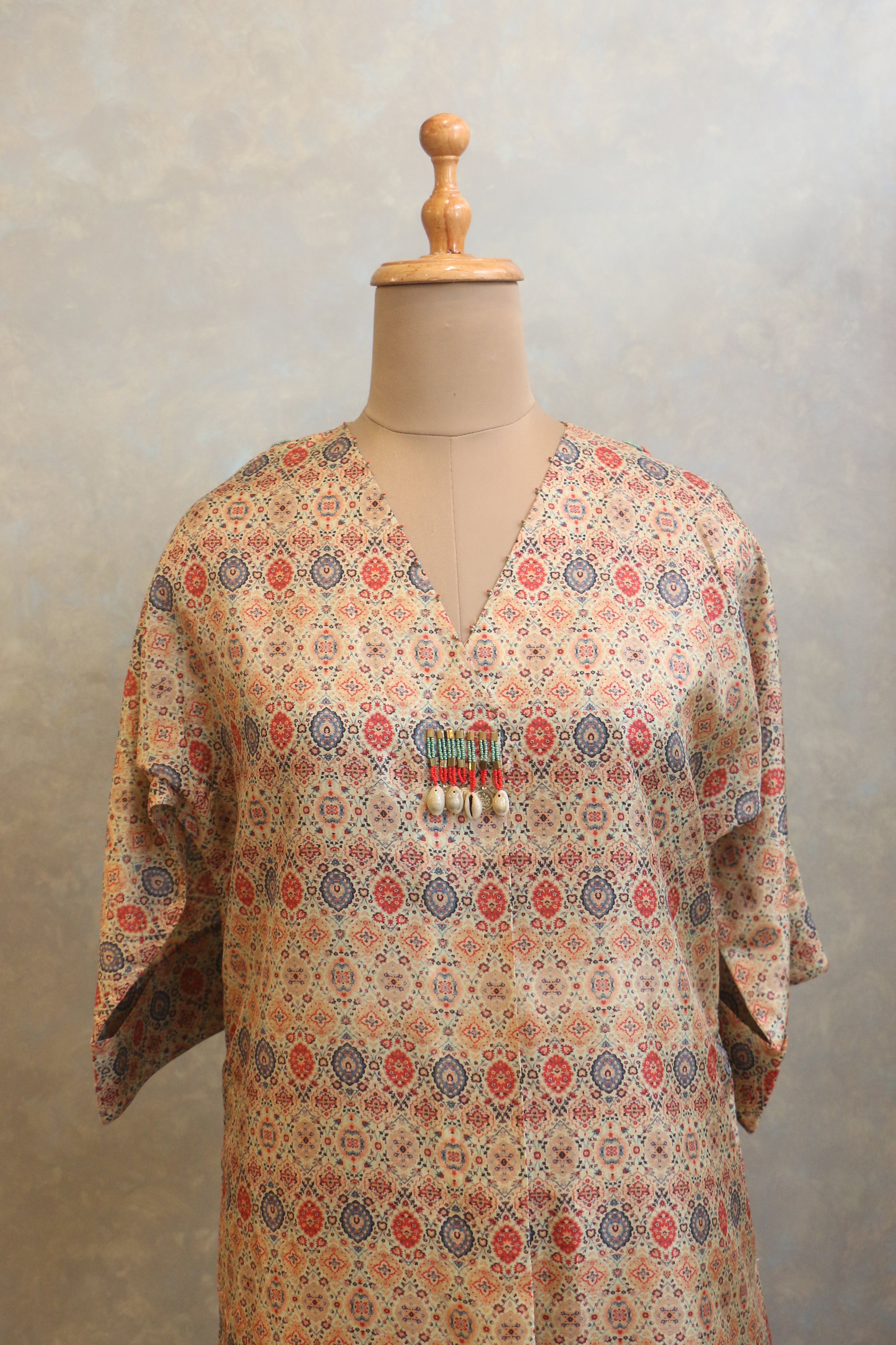 Lightly Embellished Neck Tunic