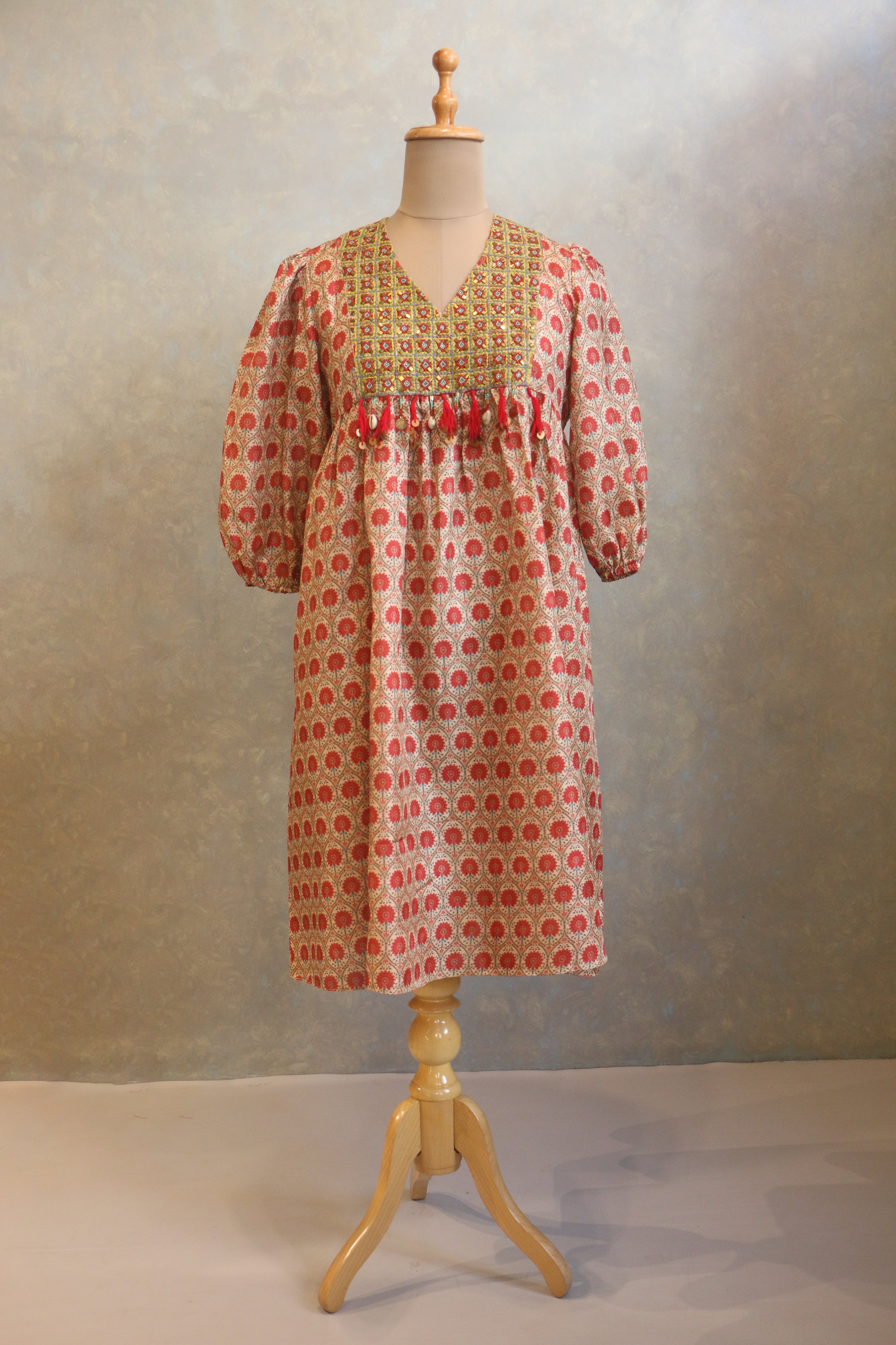 Heavy Embellished Neck Tunic