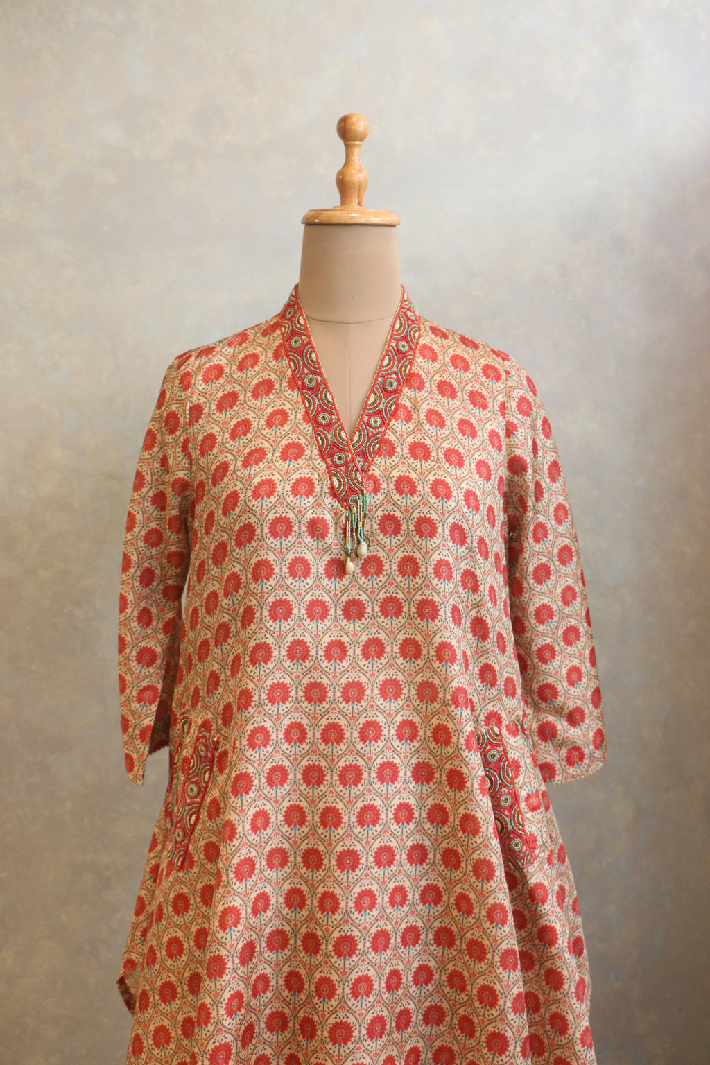 Embellished Neck Tunic Set