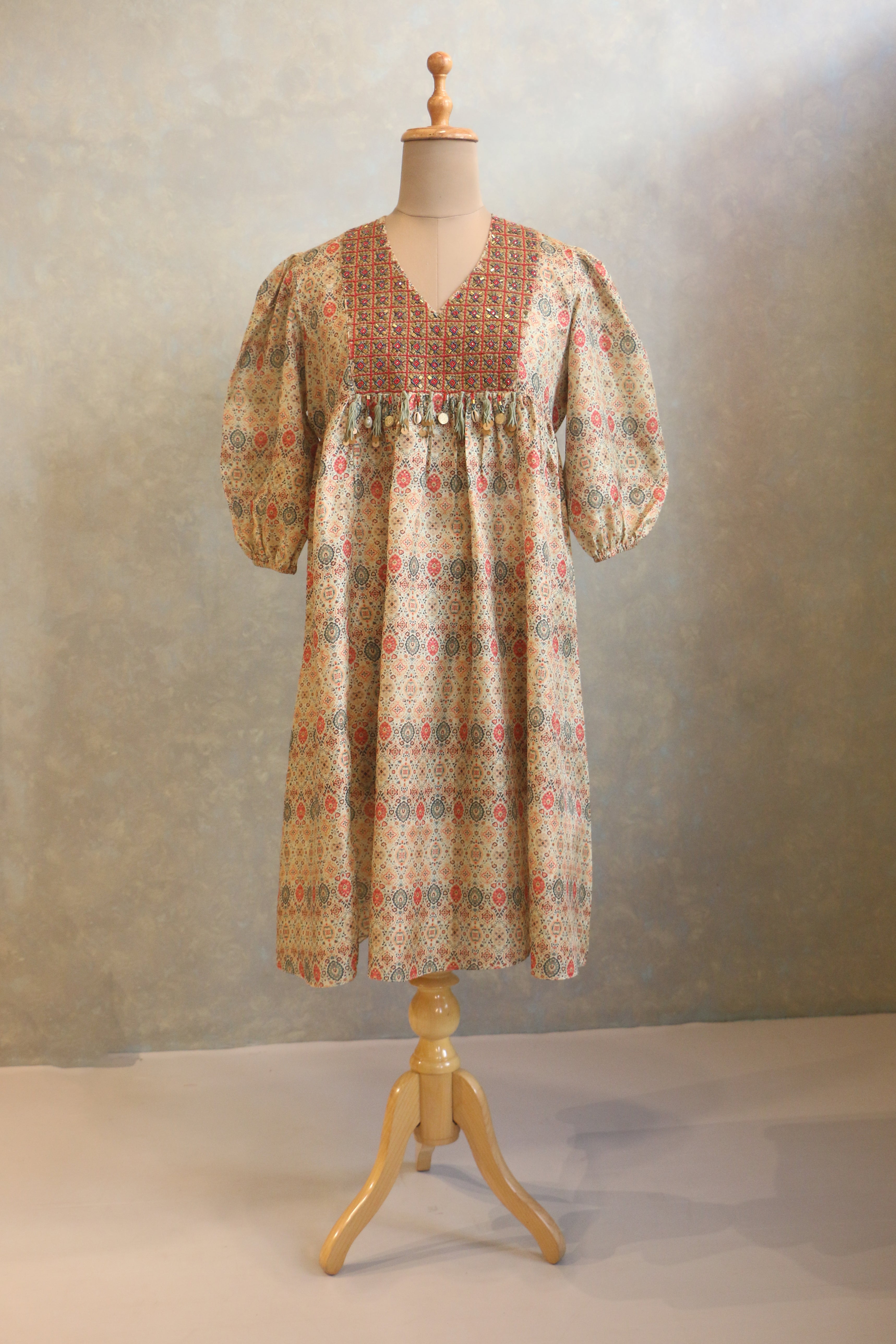Heavy Embellished Neck Tunic