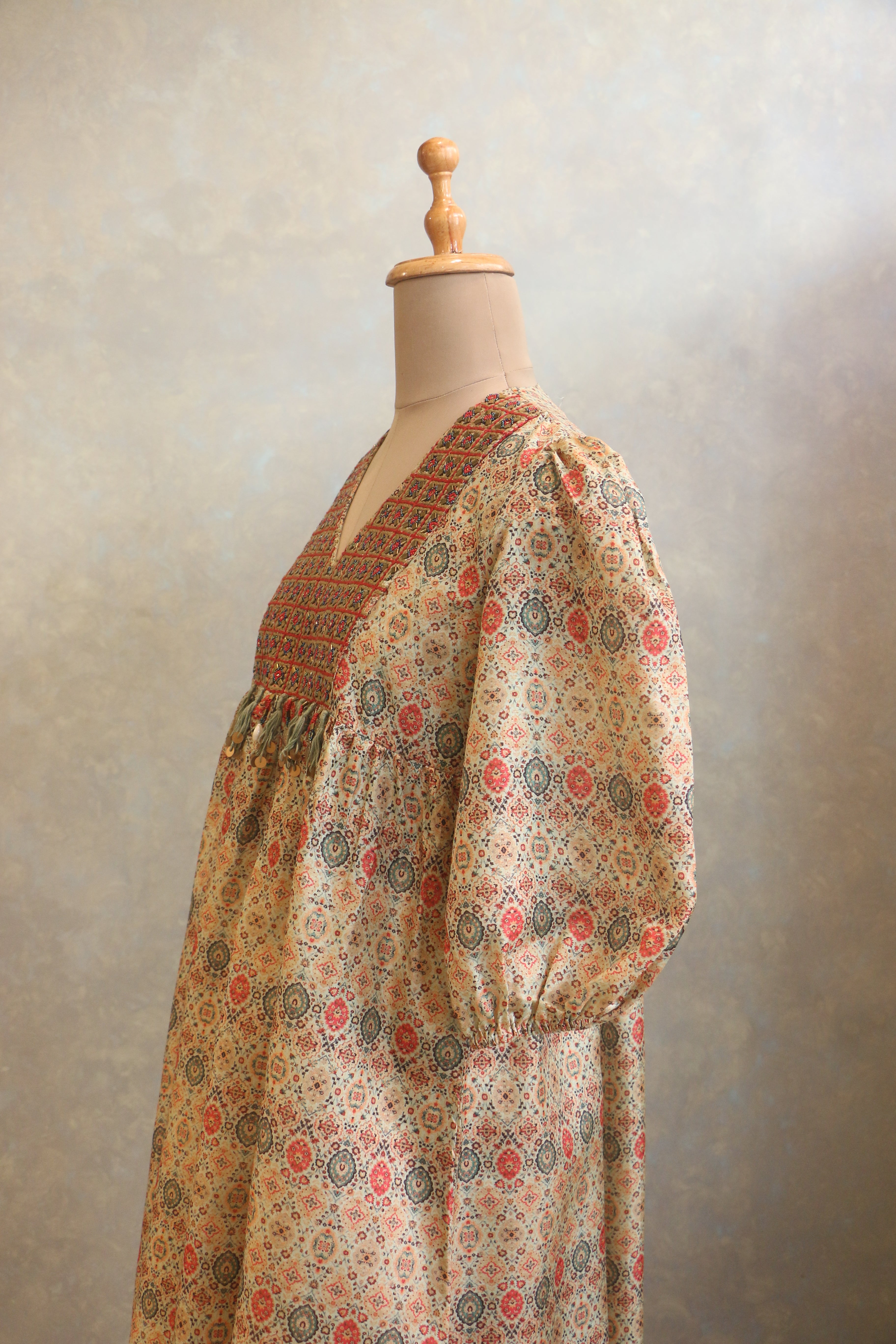 Heavy Embellished Neck Tunic