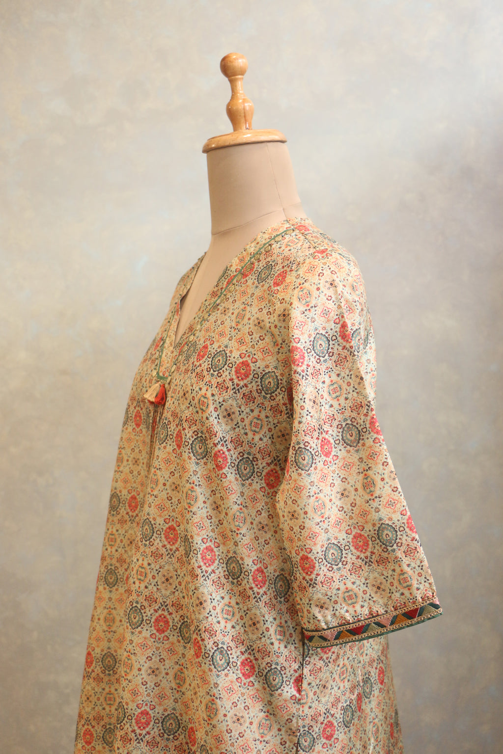 Lightly Embellished Neck Tunic