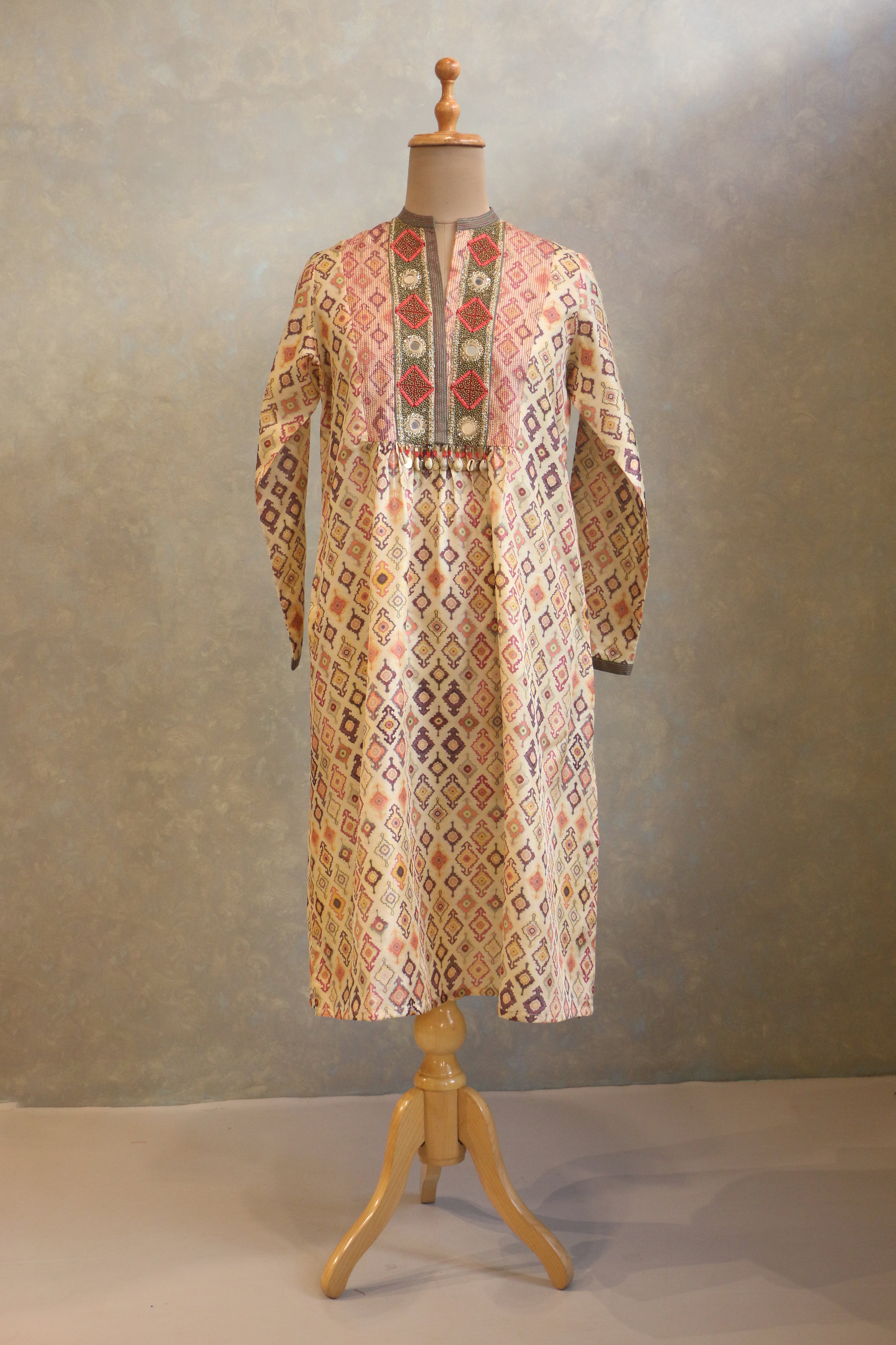 Heavy Embellished Neck Tunic