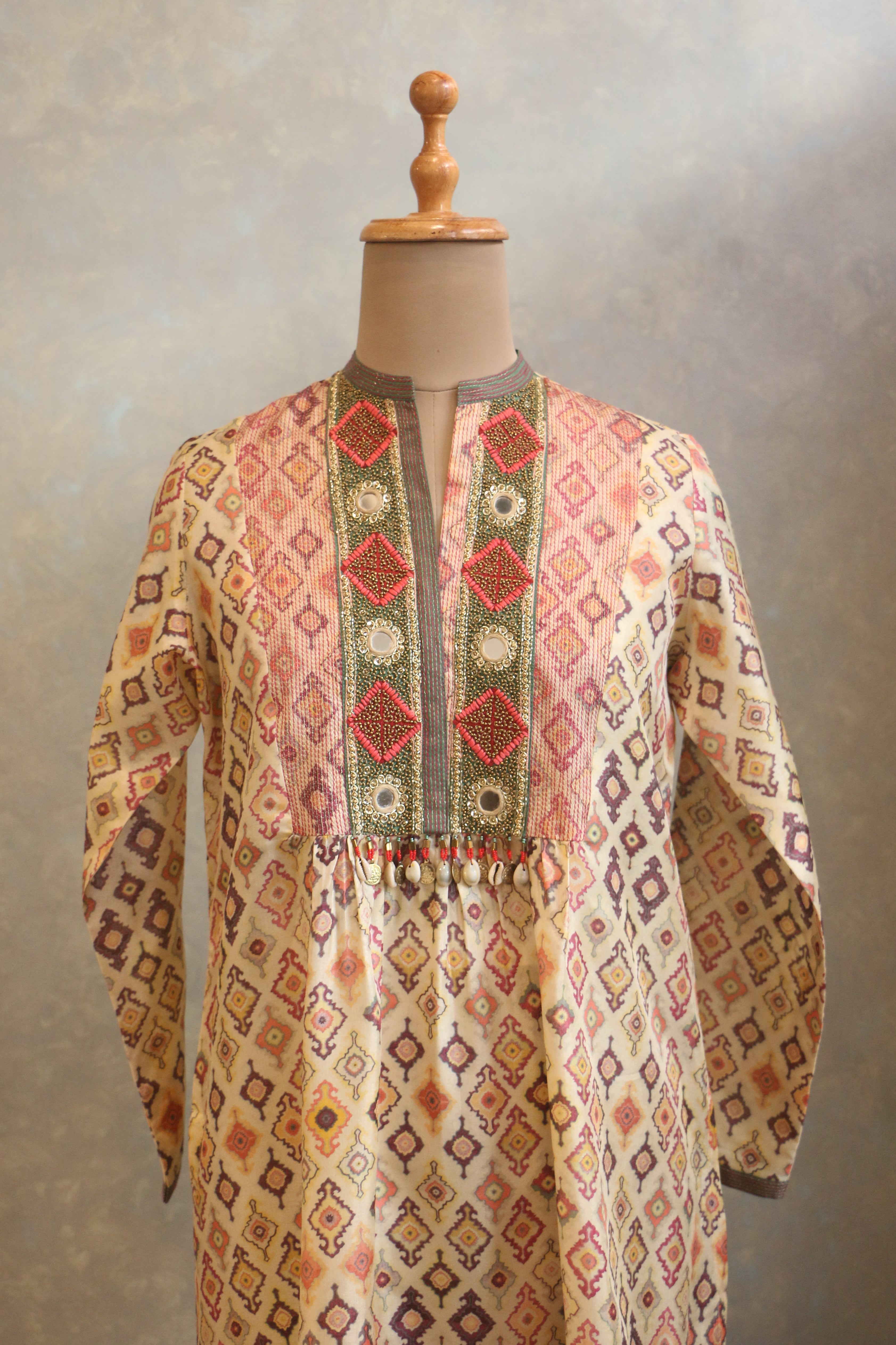 Heavy Embellished Neck Tunic