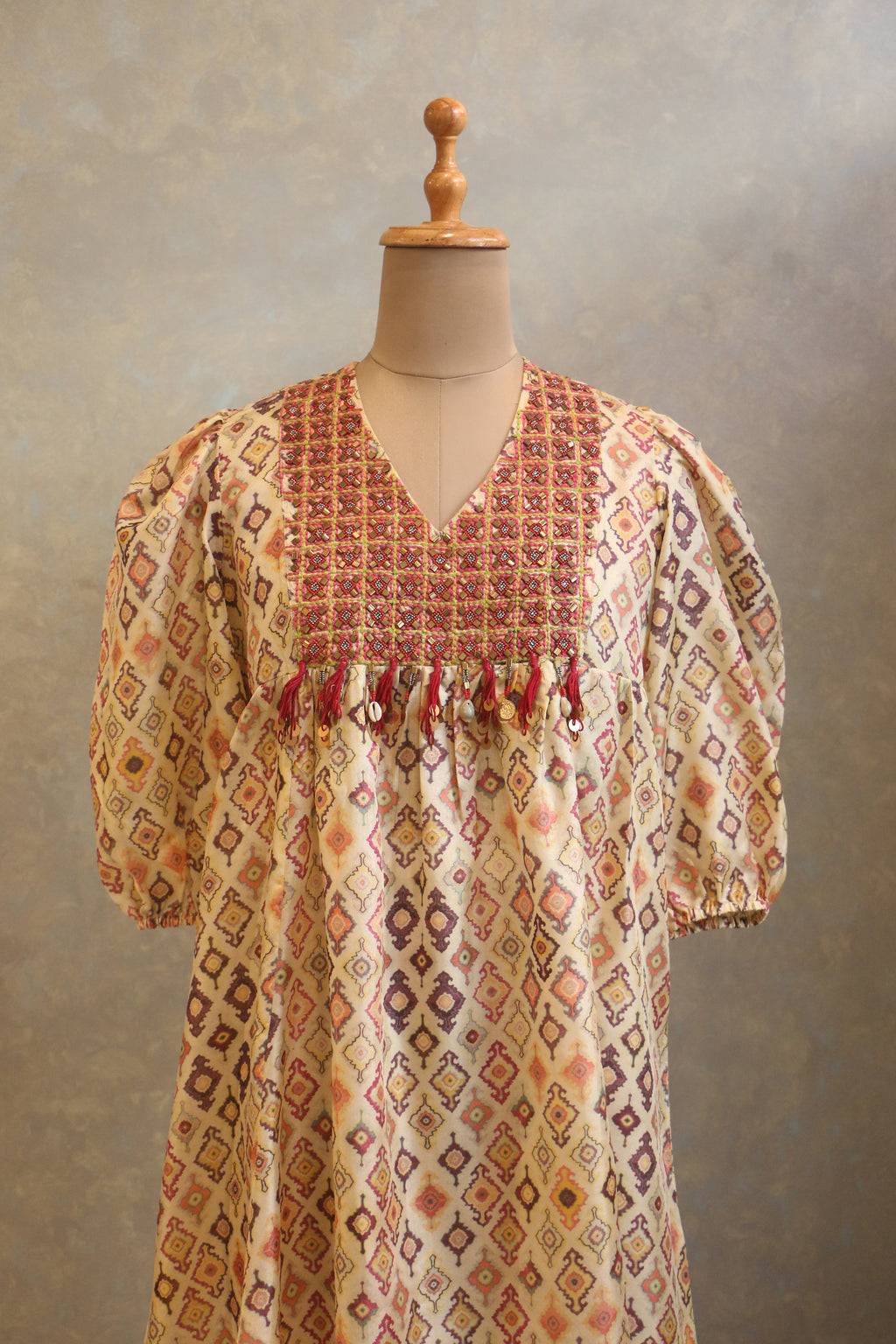 Heavy Embellished Neck Tunic
