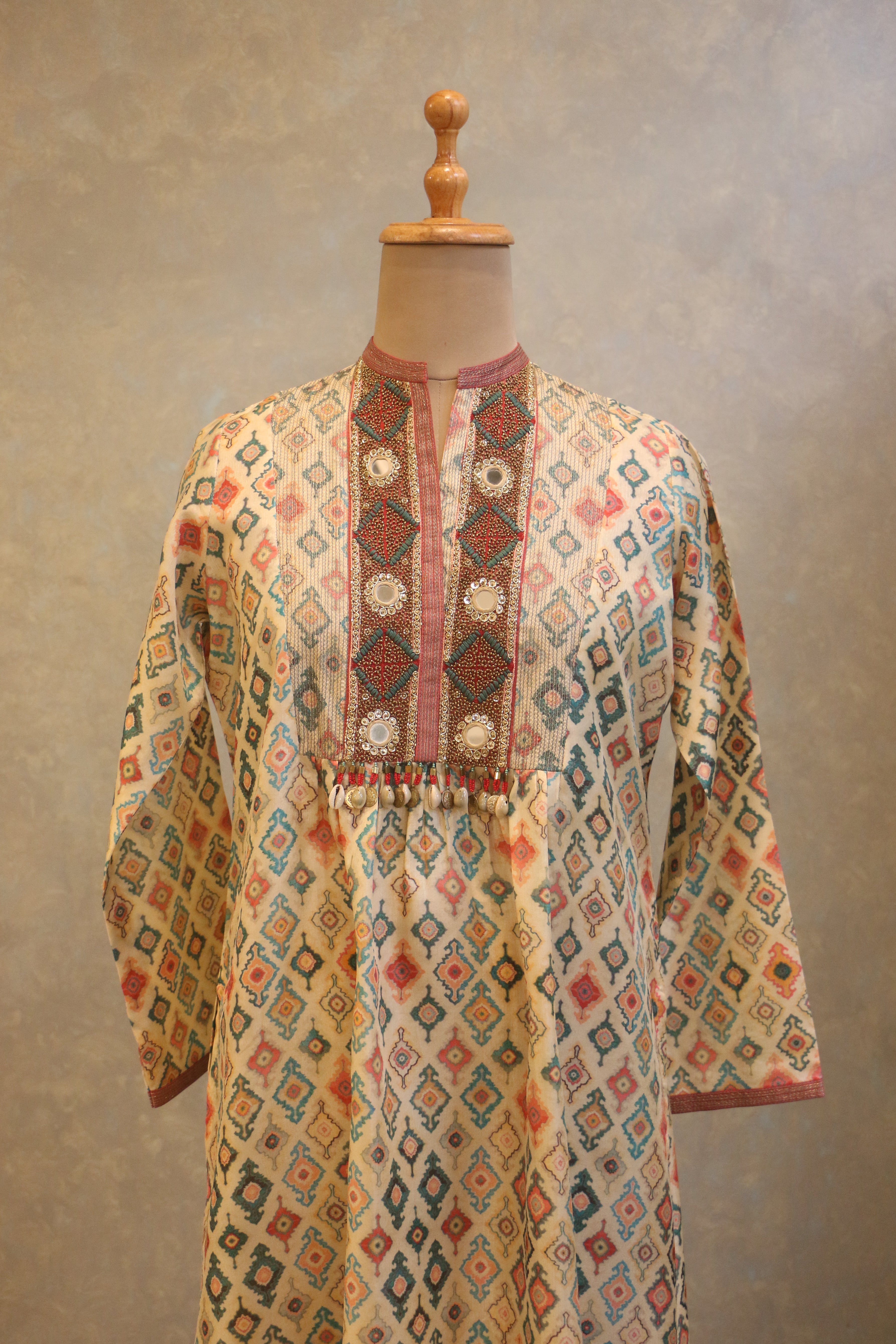 Heavy Embellished Neck Tunic