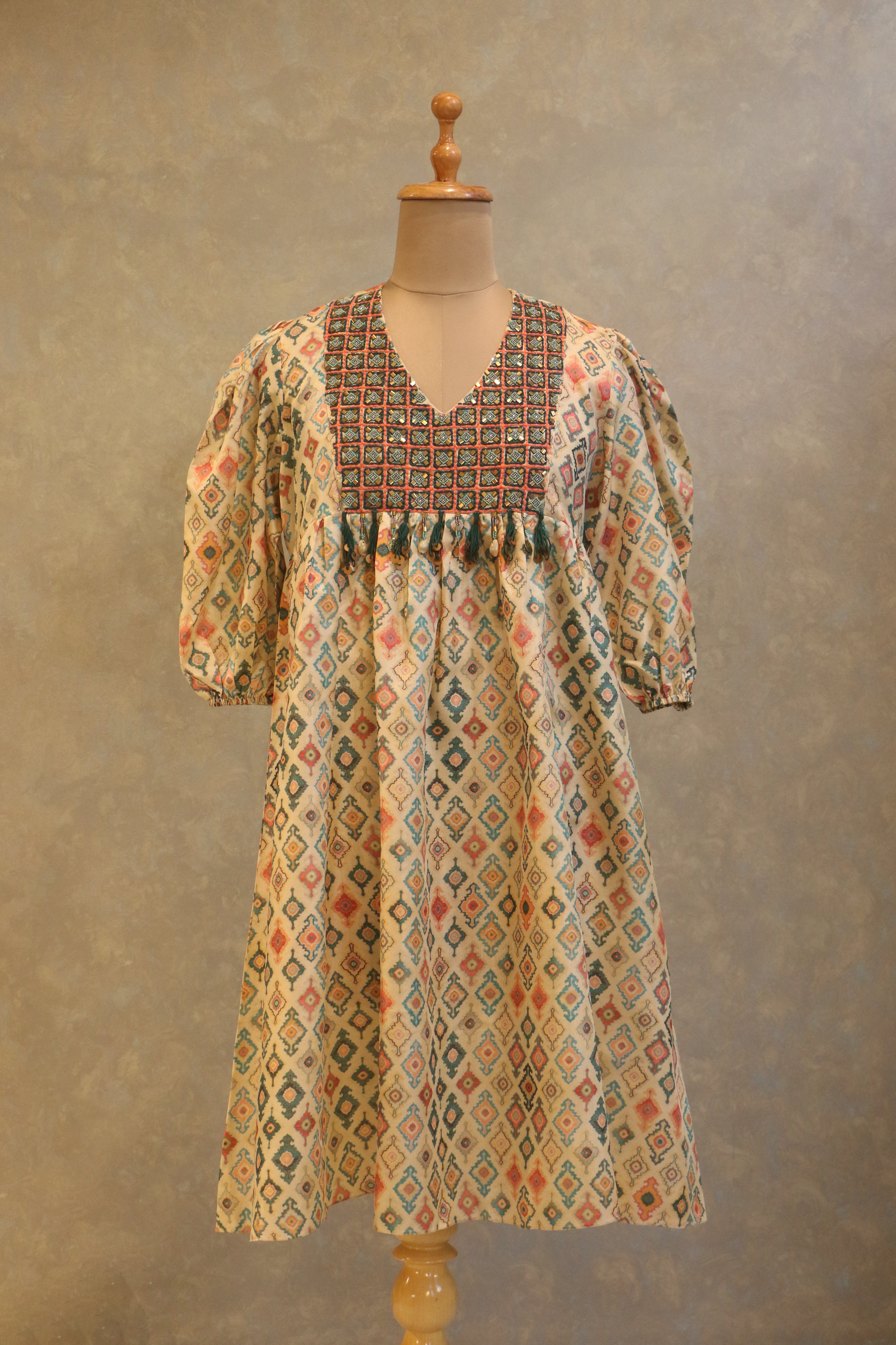 Heavy Embellished Neck Tunic