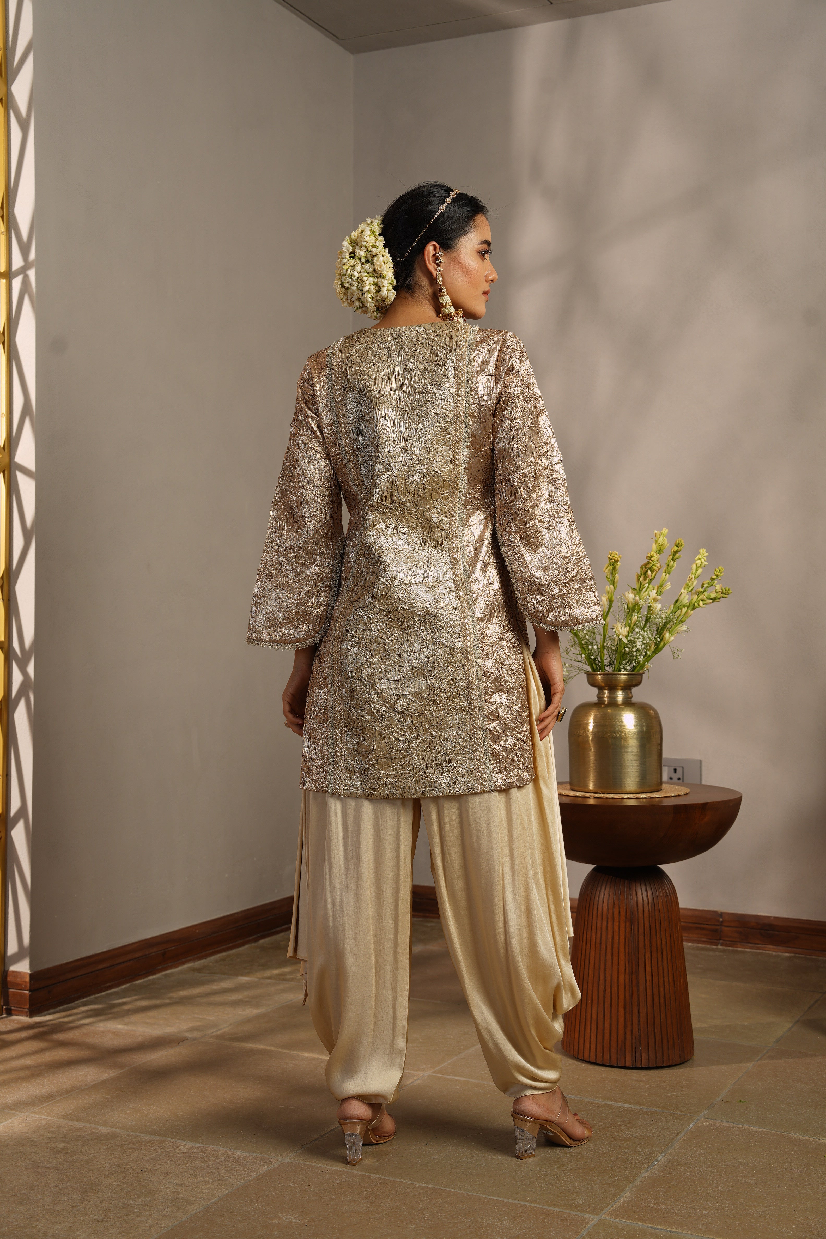 Kurta with dhoti bottoms