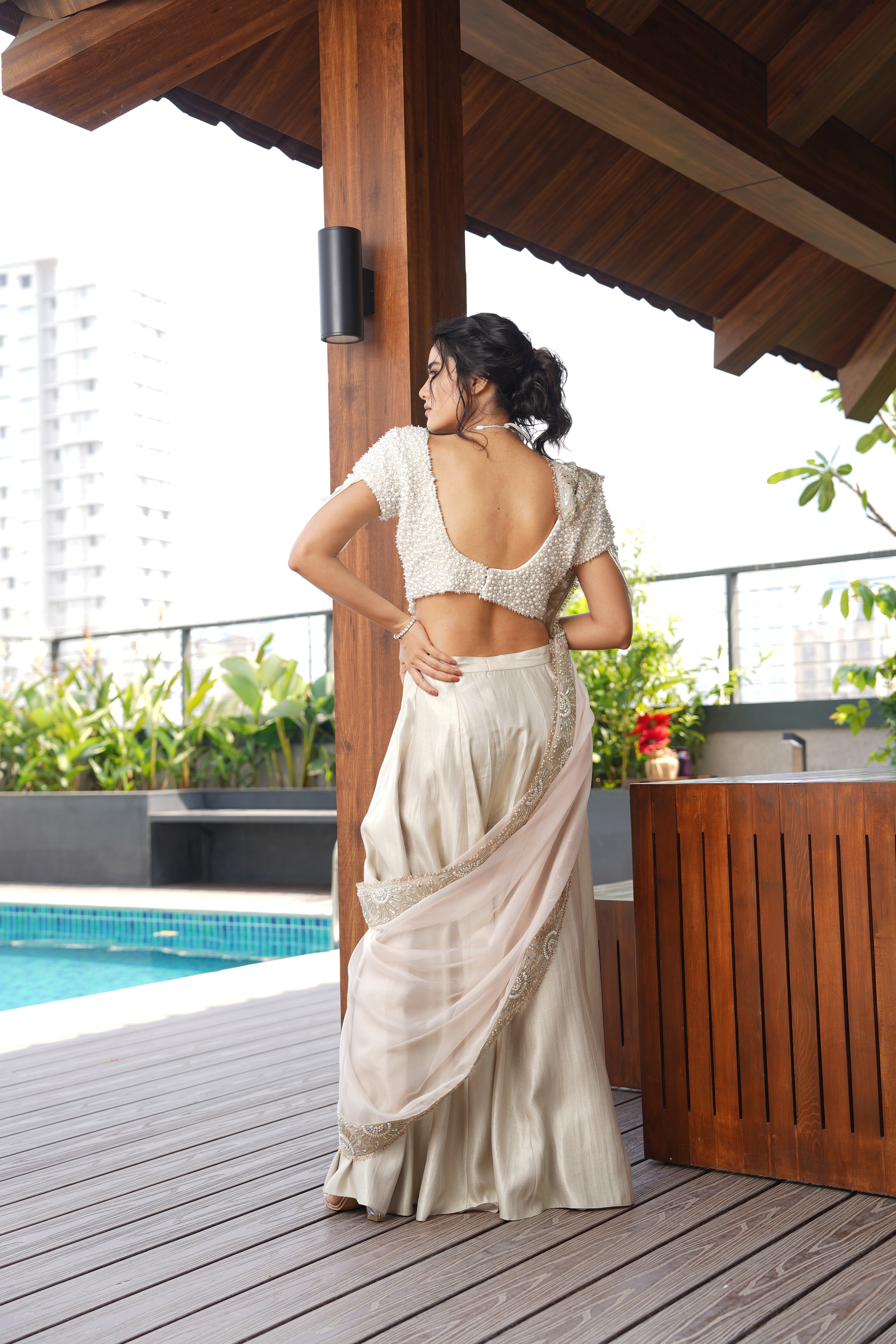 Tissue Sharara and embellished dupatta
